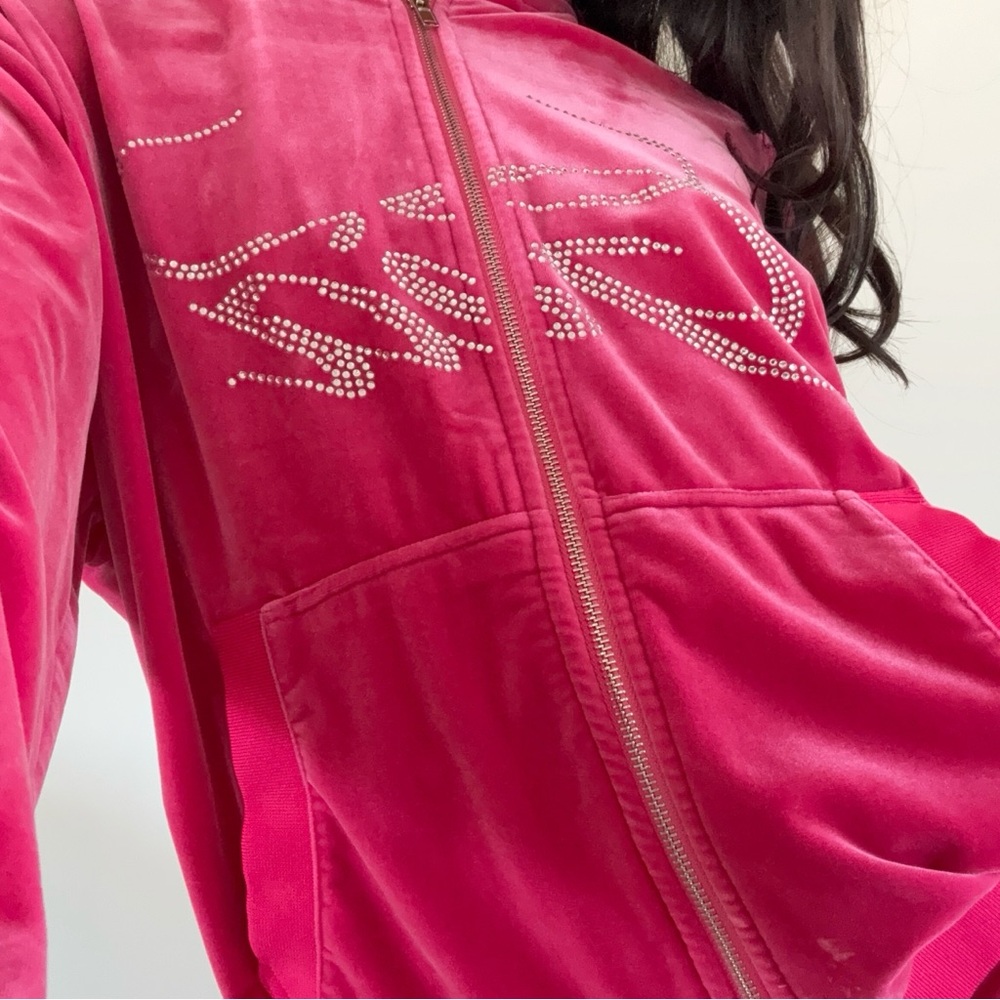 I.AM.GIA Velour Bedazzled Pink Tracksuit